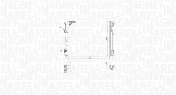 RENAULT радіатор охолодження Logan,Sandero,Kangoo 1.5dCi MAGNETI MARELLI 350213195200 (фото 1)