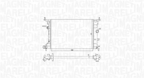 OPEL радіатор охолодження Vectra A/B 88- MAGNETI MARELLI 350213194800