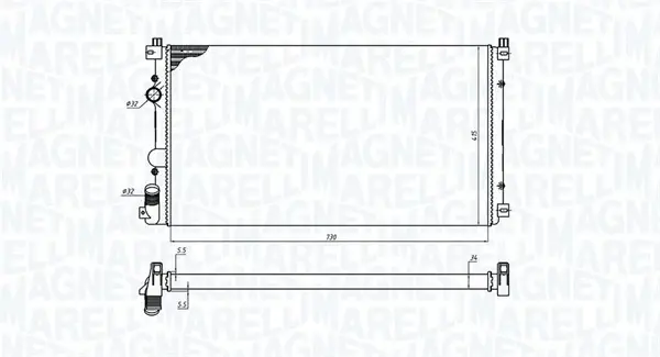 RENAULT радіатор Master II 2.5dCi AC 03- MAGNETI MARELLI 350213198800 (фото 1)