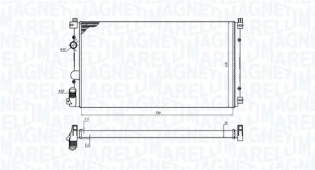 RENAULT радіатор Master II 2.5dCi AC 03- MAGNETI MARELLI 350213198800