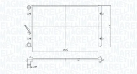 VW Радіатор охолодження GOLF IV 97- MAGNETI MARELLI 350213190800