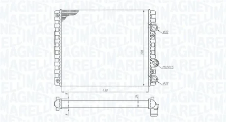 VW радіатор охолодження Lupo,Polo MAGNETI MARELLI 350213192900