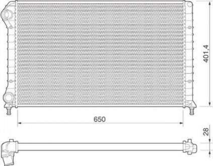 Радіатор FIAT DOBLO 1.2, 1.4 MAGNETI MARELLI 350213179000 (фото 1)