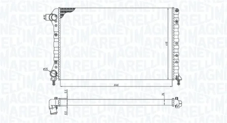 Радіатор FIAT DOBLO 1.2, 1.4 MAGNETI MARELLI 350213179000
