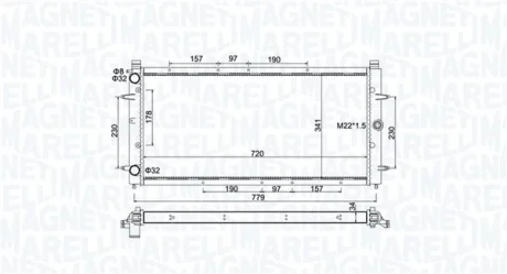 Радіатор VW T4 MAGNETI MARELLI 350213174600