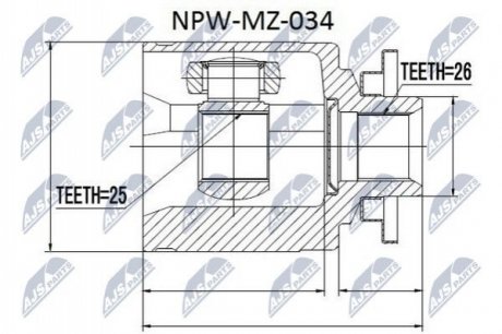 Шрус полуоси NTY NPWMZ034