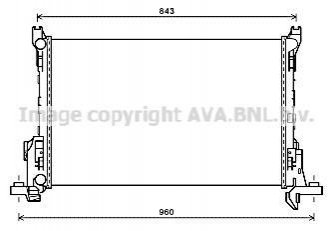 FIAT Радіатор охолодження двиг. TALENTO 1.6 D 16-, OPEL, RENAULT AVA COOLING RT2623 (фото 1)