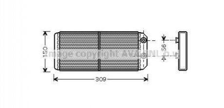 AVA LAND ROVER Радіатор опалення DISCOVERY 2.0, 3.5, 4.0 AVA COOLING AU6180