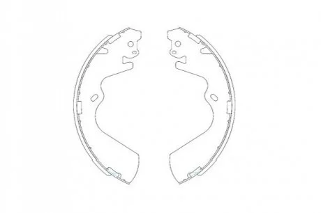 PARTS HYUNDAI Комплект гальмівних колодок GALLOPER II (JK-01) 2.5 TD 98-03, H-1 / STAREX (A1) 2.4 03-04 KAVO KBS-3403