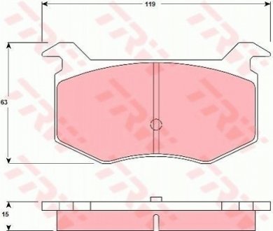 Гальмівні колодки пер. Moskvich 2141 TRW GDB1256