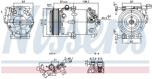 Компресор кондиціонера ELANTRA V 1.8 10-16 NISSENS 890897 (фото 1)