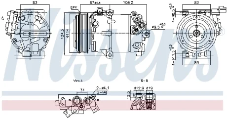 Компресор кондиціонера ELANTRA V 1.8 10-16 NISSENS 890897