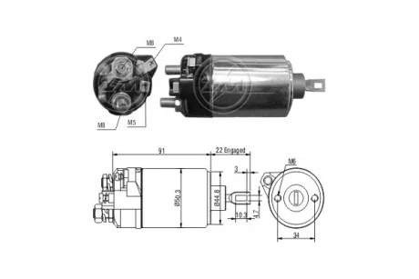Реле втягуюче стартера ERA ZM628