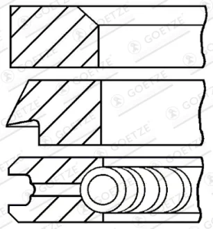 Кільця поршневі GOETZE ENGINE 08-109700-00