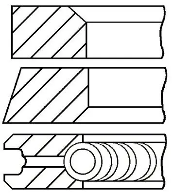 Кільця поршневі GOETZE ENGINE 08-109507-00 (фото 1)