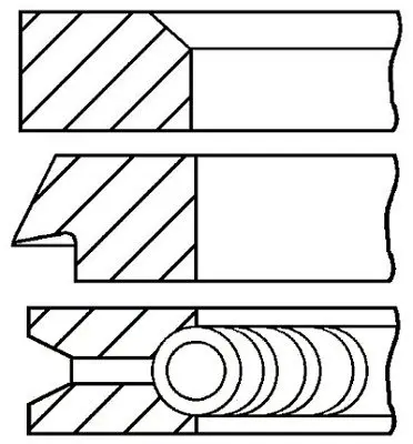 Кільця поршневі GOETZE ENGINE 08-106500-00 (фото 1)