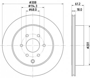 PRO NISSAN диск гальмівний задн. Navara, Pathfinder 05- HELLA 8DD 355 131-391