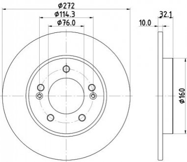 PRO HYUNDAI диск гальмівний i30, KIA CEED 18- HELLA 8DD 355 126-501