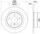PRO BMW Диск гальмівний задній X1/F48 HELLA 8DD 355 122-661 (фото 4)