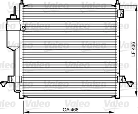 Конденсатор кондиціонера MITSUBISHI L200 (вироб-во VALEO) Valeo 814214 (фото 1)