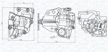 RENAULT помпа мастила Koleos,Megane,Laguna,Trafic II,Opel Vivaro 2.0 dCi MAGNETI MARELLI 351516000066