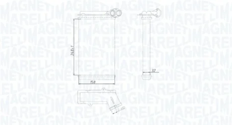 Радіатор пічки FORD GALAXY I, GALAXY MK I SEAT ALHAMBRA VW SHARAN 1.8-2.8 03.95-03.10 MAGNETI MARELLI 350218422000