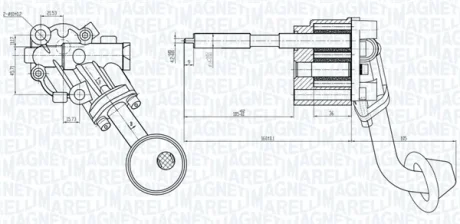 VW помпа мастила GOLF,VENTO 91 -,PASSAT 88- MAGNETI MARELLI 351516000057
