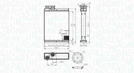 CITROEN радіатор опалення C3/C4/DS3 09- MAGNETI MARELLI 350218486000