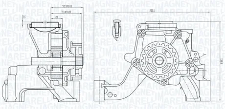 Помпа оливи FORD 1.0 EcoBoost 12- MAGNETI MARELLI 351516000081