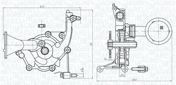 Помпа оливи CITROEN 1.2 VTi MAGNETI MARELLI 351516000087 (фото 1)