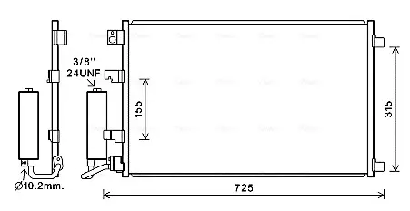 AVA Радіатор кондиціонера NISSAN QASHQAI (2007) 1.6 DCI AVA COOLING DN5420D (фото 1)