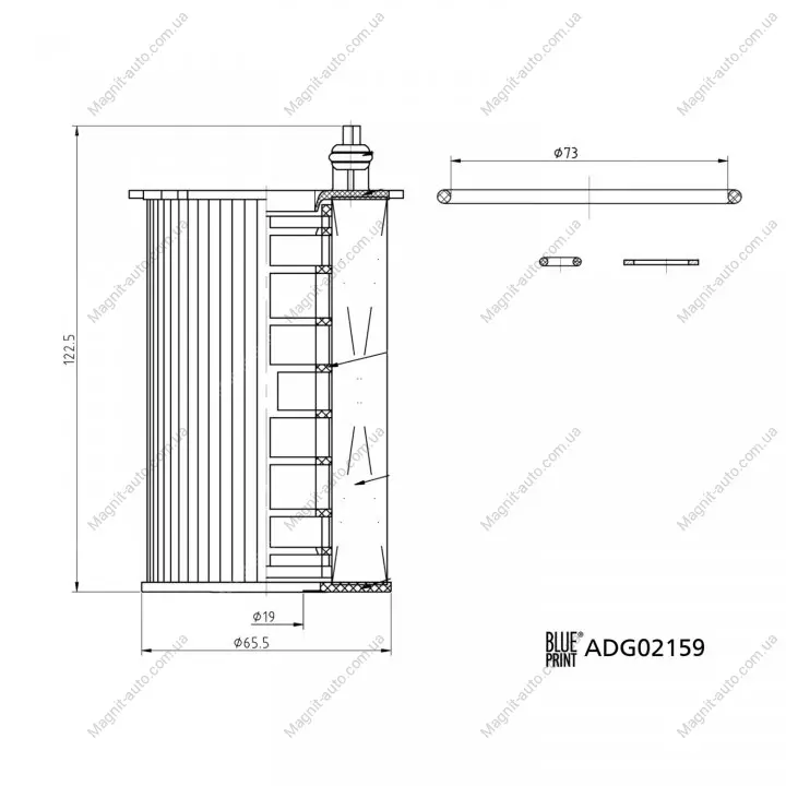 Фільтр масляний BLUE PRINT ADG02159 (фото 1)