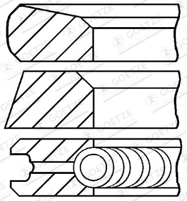 Кільця поршневі GOETZE ENGINE 08-123700-00 (фото 1)