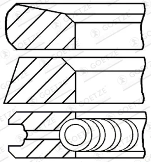 Кільця поршневі GOETZE ENGINE 08-123700-00
