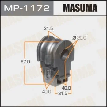 Втулка стабилизатора переднего. 2) Nissan Micra, Tiida, Note 2005.12- (MP-1172) Masuma MP1172 (фото 1)
