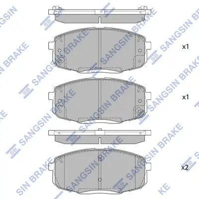Тормозные колодки передние Hyundai Creta (17-), Soul (17-), Kona (17-), Elantra (18-) HI-Q Hi-Q (SANGSIN) SP4098 (фото 1)