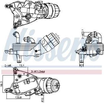 Радіатор охолодження оливи NISSENS 91349