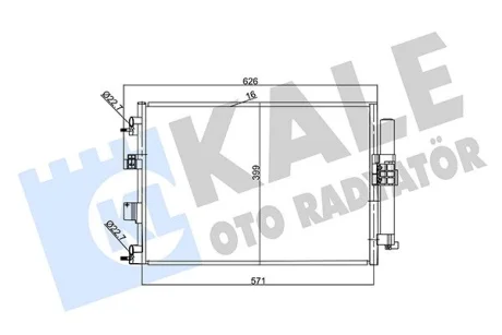 Радіатор кондиціонера Ford Focus III (10-), C-Max (11-), Kuga (15-), Transit Connect (11-) 1.0 EcoBoost 1.5, 1.6 TDCi KALE OTO RADYATOR Kale oto radyator 357380