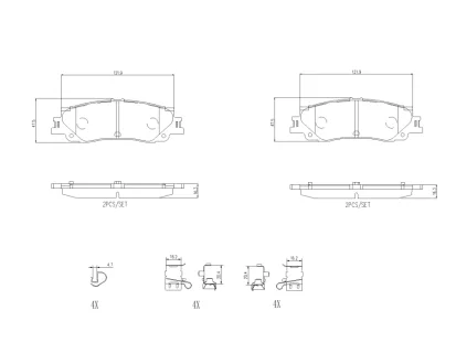 Колодки гальмівні дискові (комплект 4 шт) BREMBO P83192
