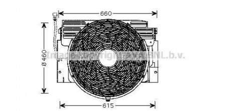 AVA Вентилятор радіатора BMW X5 SERIES E53 (2000) X5 3.0 AVA COOLING BW7517