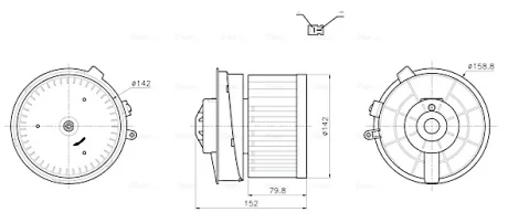 Вентилятор обігрівача салону Nissan Qashqai J10 (07-) AVA AVA COOLING DN8486