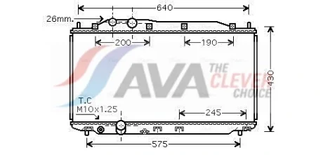 Радіатор, Система охолодження двигуна AVA COOLING HD2191