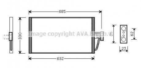 Радіатор кодиціонера AVA COOLING BW5254