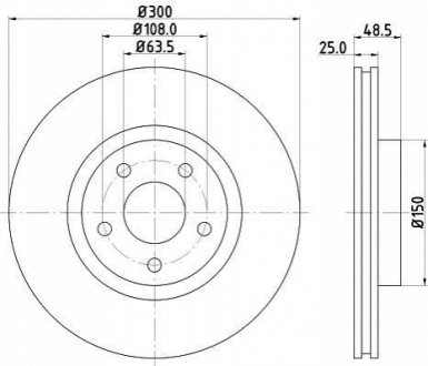 Диск гальмівний з покриттям PRO; передн. HELLA 8DD355112191