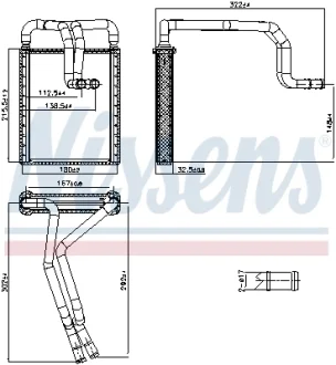Радіатор обігрівача HYUNDAI TUCSON (2005) | 2.0 CRDI (вир-во Nissens) NISSENS 707326