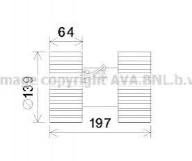 Вентилятор отопителя салона BMW 3 (E46) (98-05), X3 (E83) (04-) AVA COOLING BW8480 (фото 1)