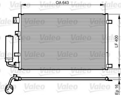 Радіатор кондиціонера Valeo 814008