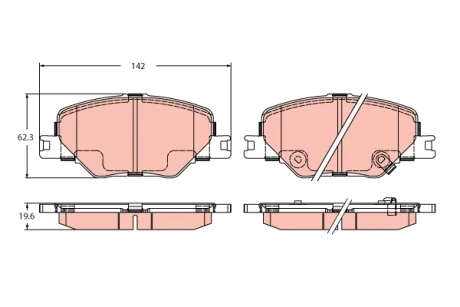 Гальмівні колодки дискові OPEL Insignia \'\'F \'\'17>> TRW GDB2424