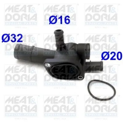 MEATDORIA VW Фланец охлаждающей жидкости Audi 1.4TDI,1.9TDI MEAT&DORIA 93175 (фото 1)