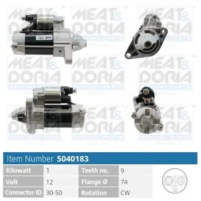 MEATDORIA TOYOTA Стартер YARIS 1.5 01-05 MEAT&DORIA 5040183 (фото 1)